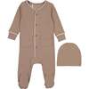 Ribbed Grandpa Footie, Cocoa - Footie Pajamas - 1 - thumbnail