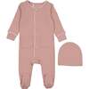 Ribbed Grandpa Footie, Pink - Footie Pajamas - 1 - thumbnail