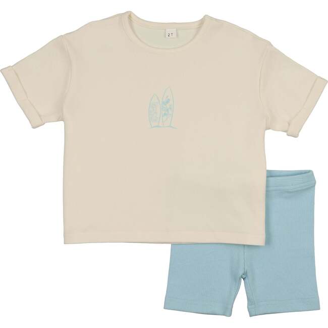 Oversized Tee Set, Blue