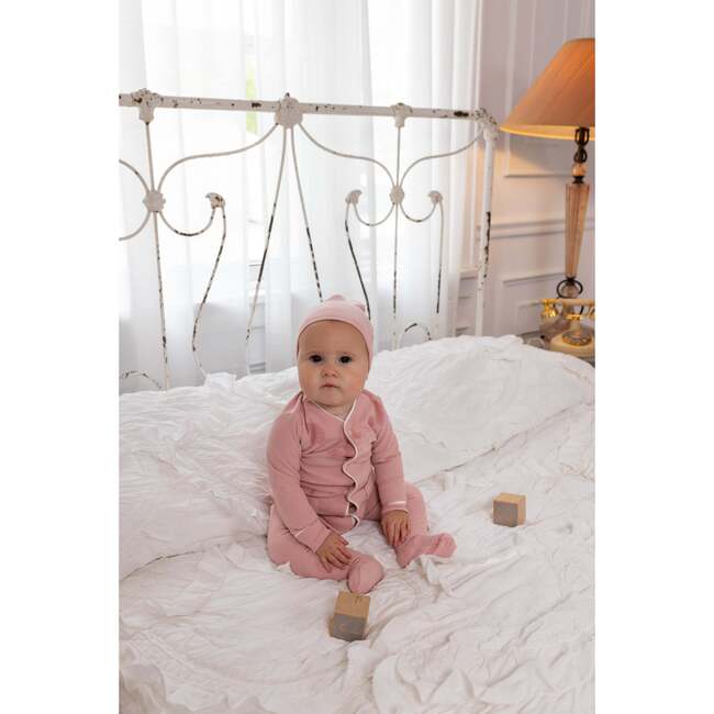 Ribbed Grandpa Footie, Pink