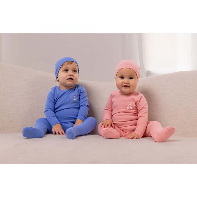 Stitched Graphic Footie, Pink - Footie Pajamas - 3