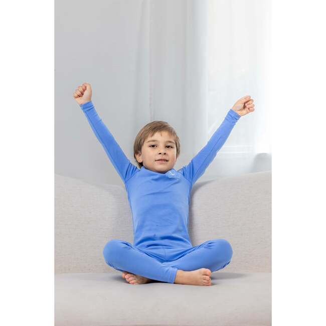 Stitched Graphic PJ, Blue - Pajamas - 3