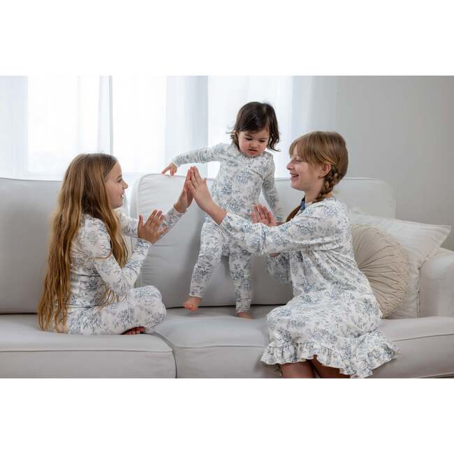 Toile PJ, Blue - Pajamas - 3