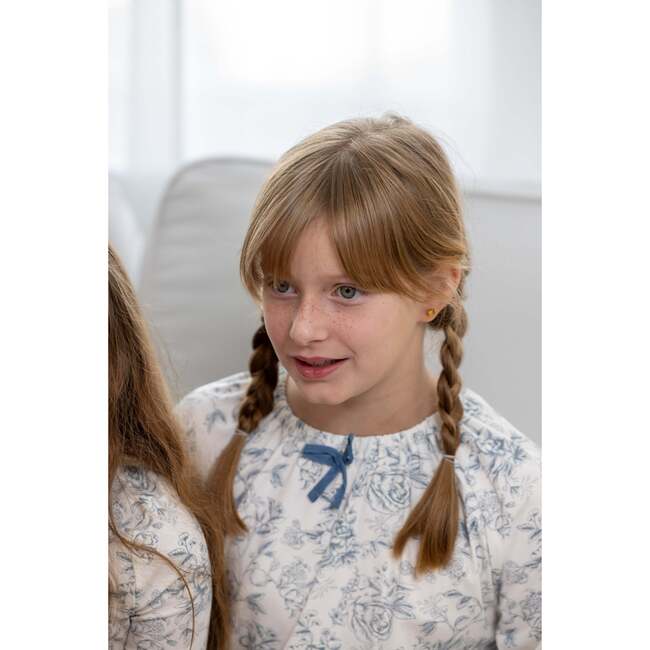 Toile Nightgown, Blue - Nightgowns - 3