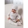 Petit Pouf Footie, White/Blue - Footie Pajamas - 4