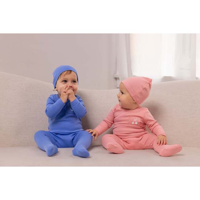 Stitched Graphic Footie, Pink - Footie Pajamas - 4