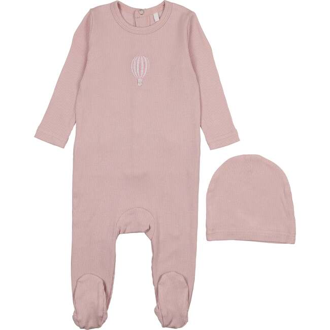 Hot Air Balloon Graphic Footie, Pink