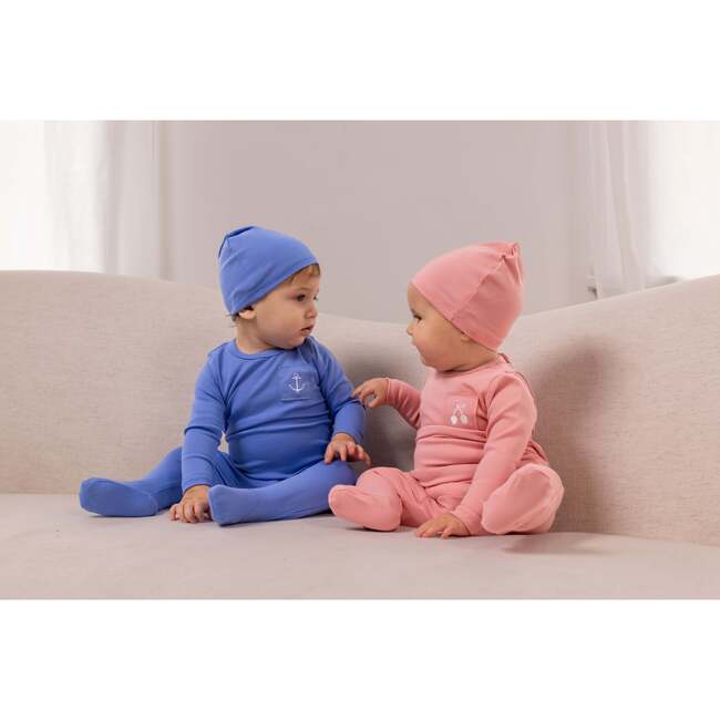 Stitched Graphic Footie, Pink - Footie Pajamas - 5