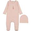 Bunny Graphic Footie, Blush - Footie Pajamas - 1 - thumbnail