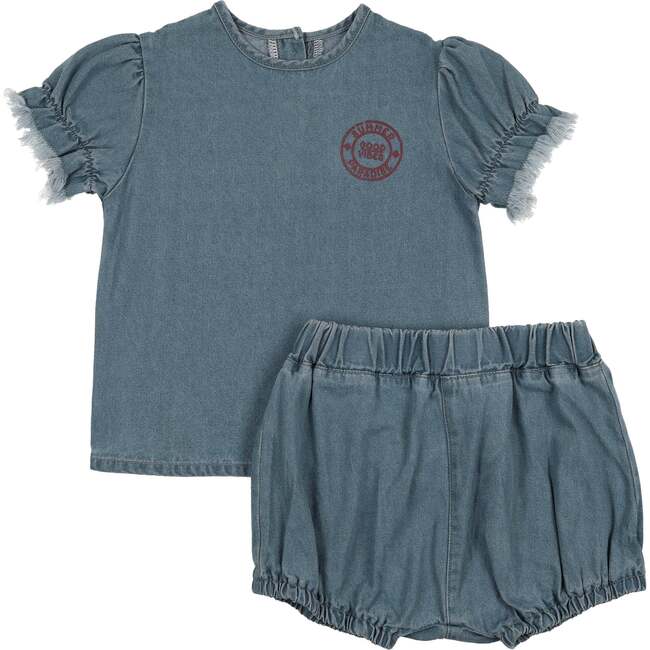Denim Girl Set, Blue