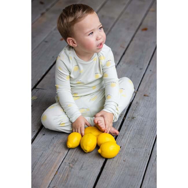 Lemon Print PJ, Mint - Pajamas - 3