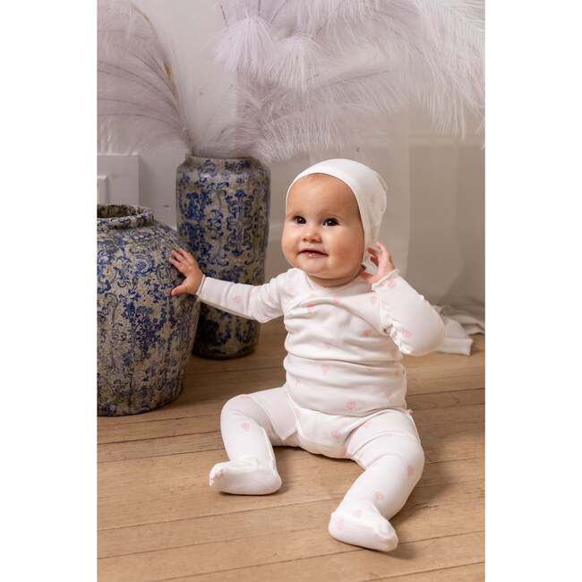 Hot Air Balloon Printed Footie, White/Pink - Footie Pajamas - 3