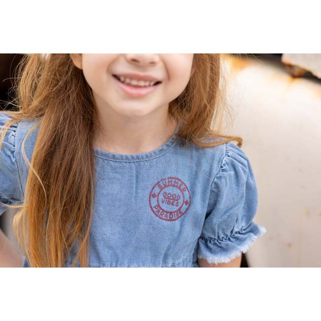 Denim Girl Set, Blue - Mixed Apparel Set - 3