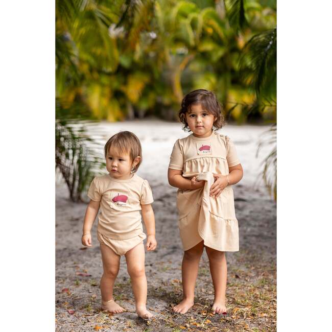 French Dress, Beige - Dresses - 3