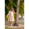 French 3/4 Sleeve Dress, Beige - Dresses - 3 - thumbnail