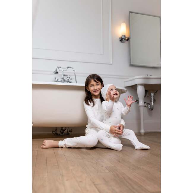 Hot Air Balloon Printed Footie, White/Pink - Footie Pajamas - 4