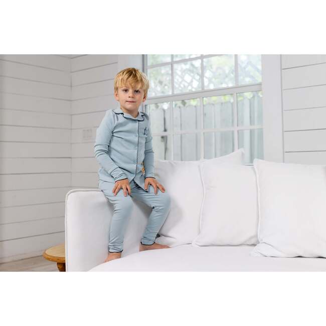 French Grandpa PJ, Blue - Pajamas - 3