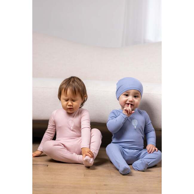 Hot Air Balloon Graphic Footie, Blue - Footie Pajamas - 4