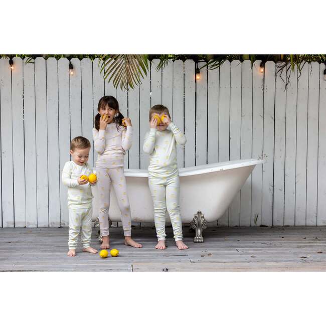 Lemon Print PJ, Mint - Pajamas - 6