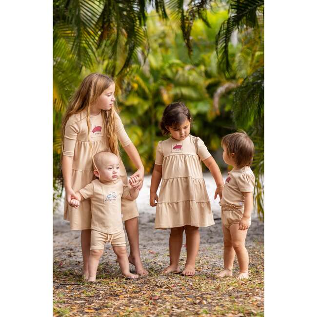 French Dress, Beige - Dresses - 4