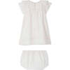 BONPOINT Lenou Baby Dress & Bloomers, Blanc Lait - Dresses - 2