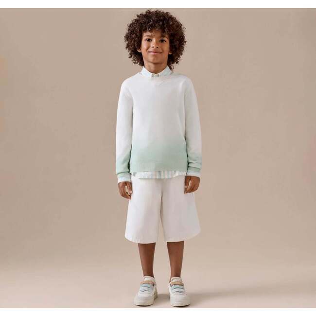 BONPOINT Tahar Ombre Sweater, Celadon Green