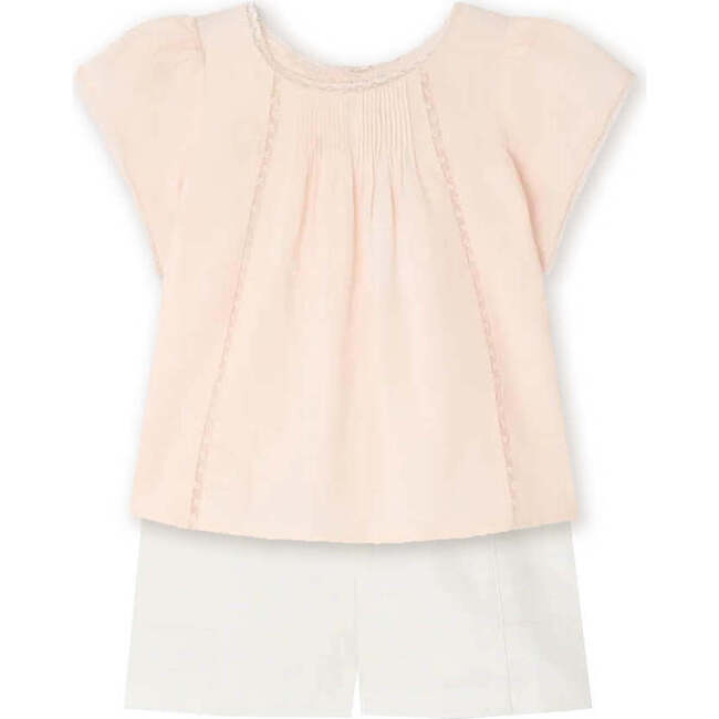 BONPOINT Lacacia Vintage Lace Baby Set, Rose/White