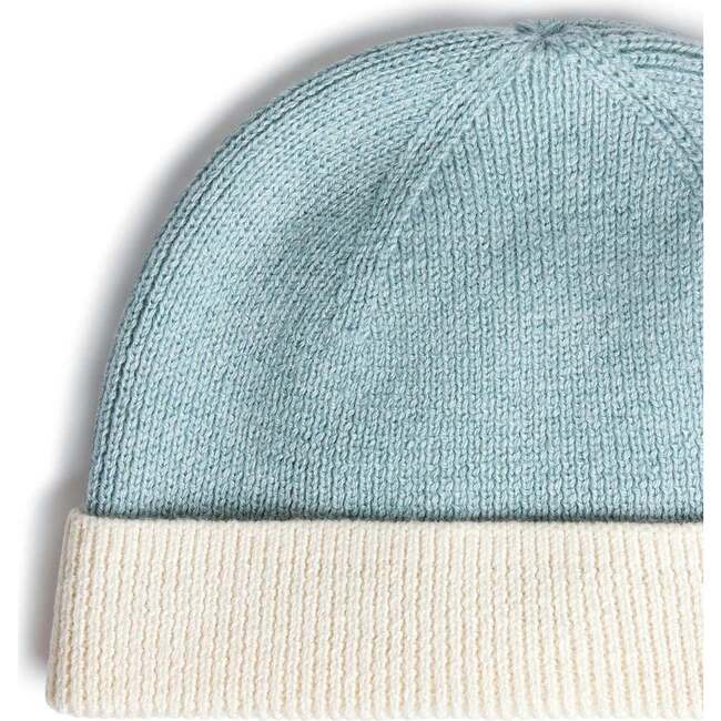 BONPOINT Joe Knit Baby Set With Beanie, Bleu - Mixed Apparel Set - 3