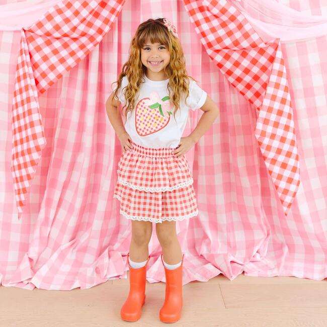 Red Gingham Bow Headband, Red