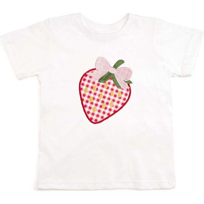 Strawberry Patchwork Short Sleeve T-Shirt, White