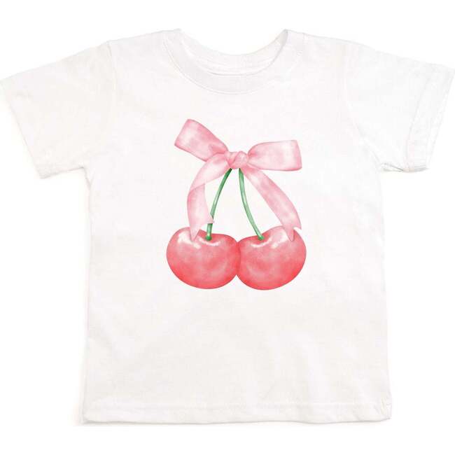 Cherry Cute Short Sleeve T-Shirt, White
