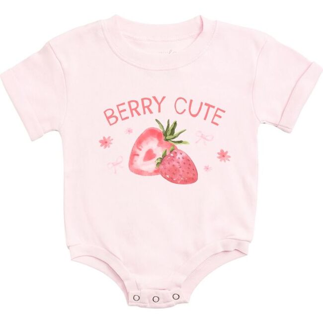 Berry Cute Strawberry Short Sleeve Romper, Ballet