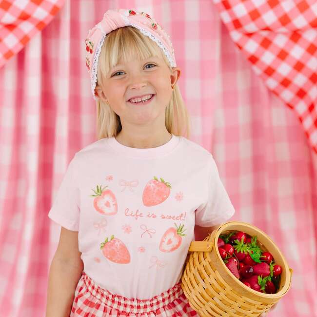Life Is Sweet Strawberry Short Sleeve T-Shirt, Ballet - T-Shirts - 3