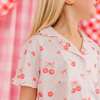 Cherry Bows Lounge Set, Pink - Loungewear - 3 - thumbnail