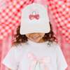 Cherry Sequin Patch Baseball Hat, White - Hats - 3