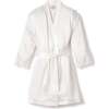 Women's Mulberry Silk White Lace Robe - Robes - 1 - thumbnail
