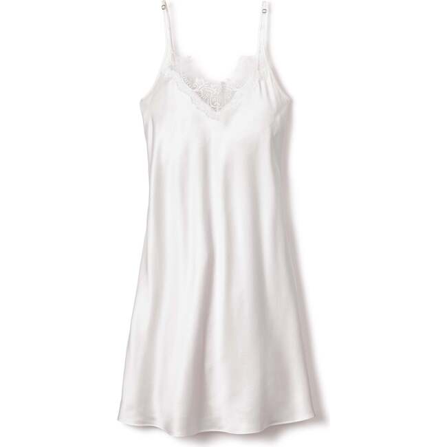Women's Mulberry Silk White Lace Slip Dress