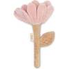 Violet Floral Plush Baby Rattle Toy, Pink - Rattles - 1 - thumbnail