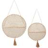 Violet Crochet Wall Hanging Storage (Set of 2), Beige - Storage Baskets - 1 - thumbnail