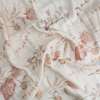 Violet Floral 100% Cotton Muslin Swaddle Blankets (Set of 3), Beige - Swaddles - 2