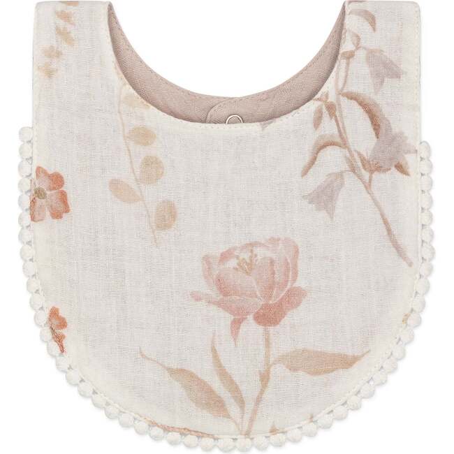 Violet Floral Cotton Baby Bib Set (3 Pack), Pink