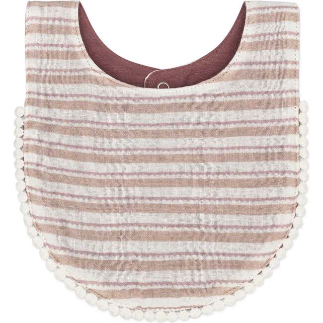Violet Floral Cotton Baby Bib Set (3 Pack), Pink - Bibs - 3