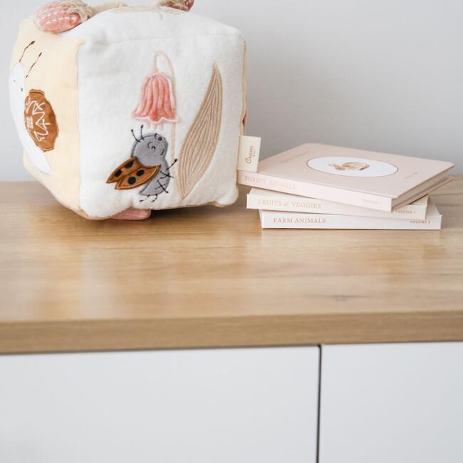 Violet Soft Activity Cube Toy, Beige - Developmental Toys - 5