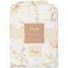 Violet Floral 100% Cotton Sateen Fitted Crib Sheet, Beige - Crib Sheets - 6