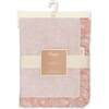 Violet Floral Muslin Baby Blanket with Ruffle Trim, Pink - Blankets - 7