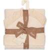 Violet Ruffle Hooded Baby Bath Towel, Beige - Towels - 7