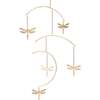 Dragonfly Brass Nursery Ceiling Hanging Decor, Gold - Mobiles - 2
