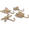 Dragonfly Antique Gold Wall Hook Set, Gold - Wall Décor - 2