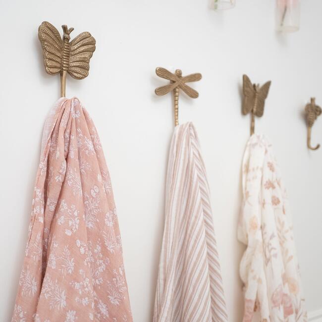 Dragonfly Antique Gold Wall Hook Set, Gold - Wall Décor - 4