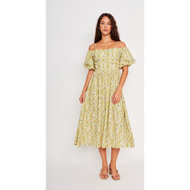 Barbados Dress, Basil Mosaic